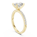 Oval Cut Pavé Diamond Engagement Ring