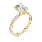 Oval Cut Pavé Diamond Engagement Ring