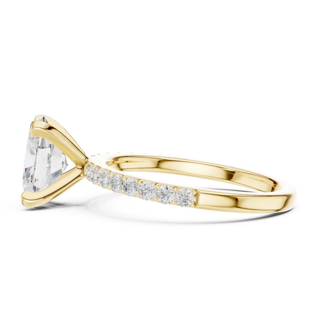 Oval Cut Pavé Diamond Engagement Ring