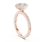 Pear Cut Pavé Diamond Engagement Ring