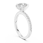 Pear Cut Pavé Diamond Engagement Ring