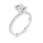 Pear Cut Pavé Diamond Engagement Ring