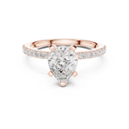 Pear Cut Pavé Diamond Engagement Ring