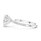 Pear Cut Pavé Diamond Engagement Ring