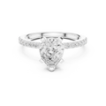 Pear Cut Pavé Diamond Engagement Ring