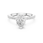 Pear Cut Pavé Diamond Engagement Ring