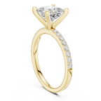 Princess Cut Pavé Diamond Engagement Ring