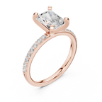 Radiant Cut Pavé Diamond Engagement Ring