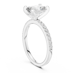 Radiant Cut Pavé Diamond Engagement Ring