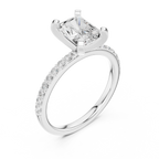 Radiant Cut Pavé Diamond Engagement Ring
