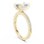 Radiant Cut Pavé Diamond Engagement Ring