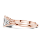 Emerald Cut Three Stone Diamond Engagement Ring