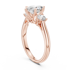 Oval Three Stone Diamond Engagement Ring
