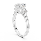 Oval Three Stone Diamond Engagement Ring