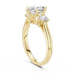 Oval Three Stone Diamond Engagement Ring