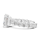 Princess Cut Diamond Eternity Engagement Ring with Shared Prong Band