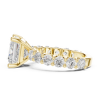 Princess Cut Diamond Eternity Engagement Ring with Shared Prong Band