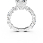 Radiant Cut Diamond Eternity Engagement Ring with Shared Prong Band