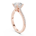 2.00 CT Round Brilliant Diamond Cathedral Pavé Engagement Ring