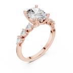 1.67 CT Oval Cut Diamond Three Stone Engagement Ring