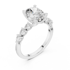 1.67 CT Oval Cut Diamond Three Stone Engagement Ring