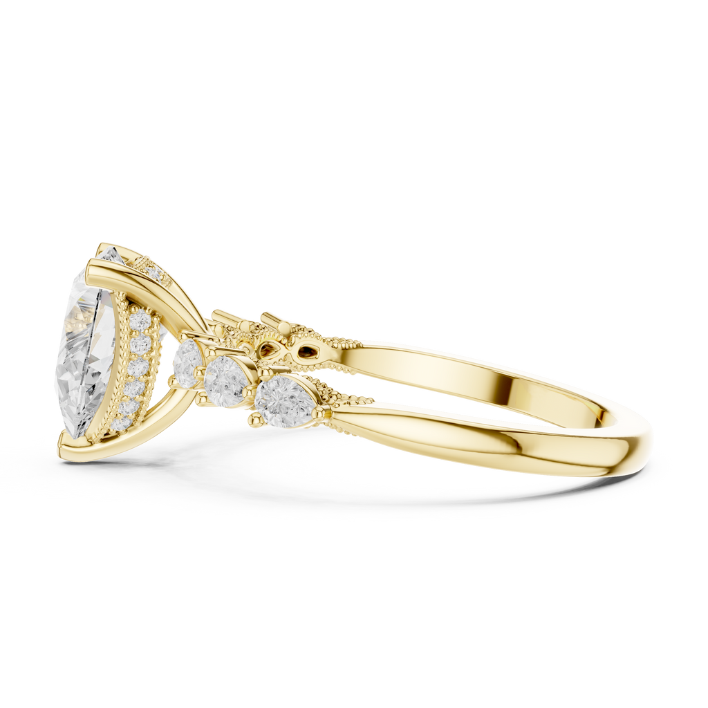 1.60 CT Pear Cut Diamond Three Stone Engagement Ring