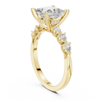 1.77 CT Princess Cut Diamond Three Stone Engagement Ring