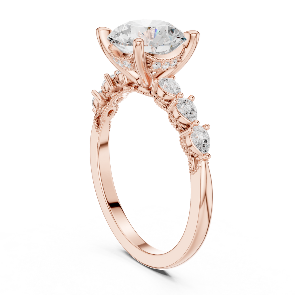 2.00 CT Round Brilliant Diamond Three Stone Engagement Ring