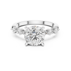 2.00 CT Round Brilliant Diamond Three Stone Engagement Ring