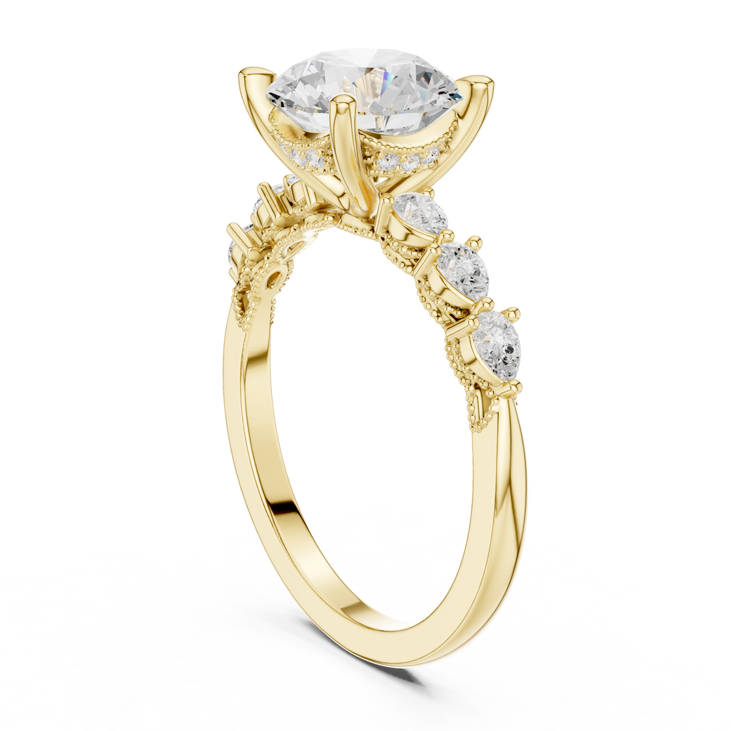 2.00 CT Round Brilliant Diamond Three Stone Engagement Ring