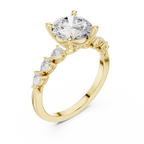 2.00 CT Round Brilliant Diamond Three Stone Engagement Ring