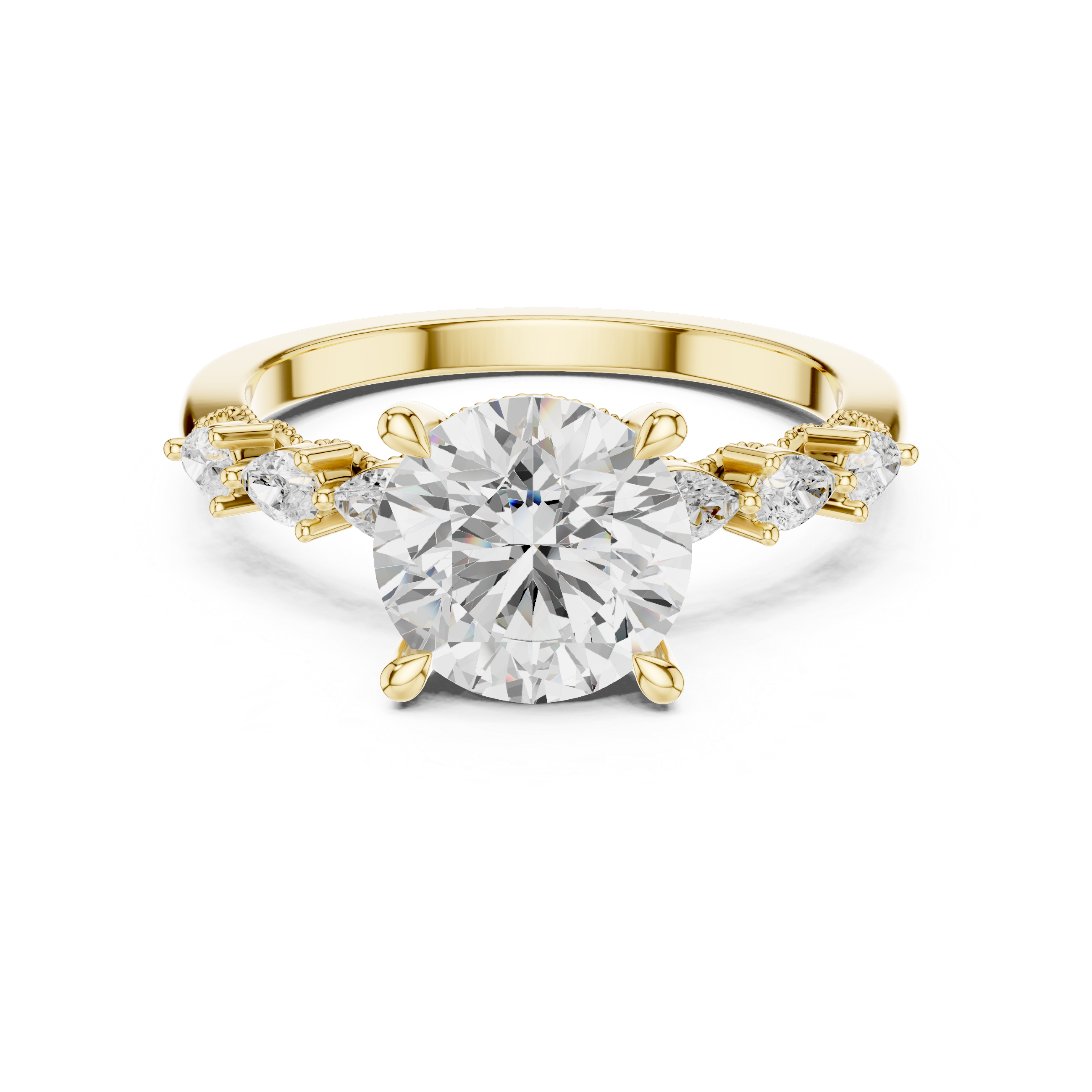 2.00 CT Round Brilliant Diamond Three Stone Engagement Ring