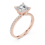 1.42 CT Emerald Cut Diamond Marquise Side Stone Engagement Ring