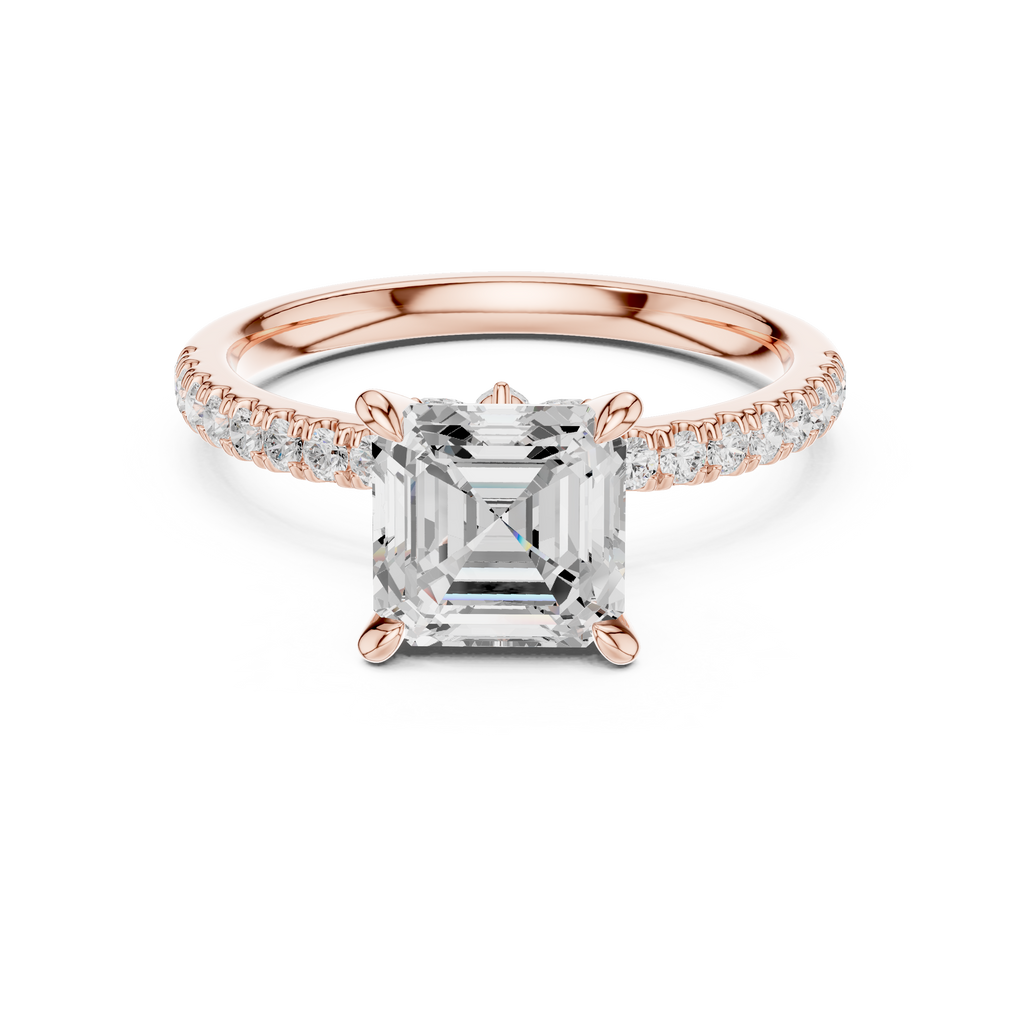 1.42 CT Emerald Cut Diamond Marquise Side Stone Engagement Ring