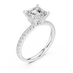 1.42 CT Emerald Cut Diamond Marquise Side Stone Engagement Ring