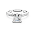 1.42 CT Emerald Cut Diamond Marquise Side Stone Engagement Ring