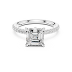 1.42 CT Emerald Cut Diamond Marquise Side Stone Engagement Ring