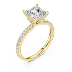 1.42 CT Emerald Cut Diamond Marquise Side Stone Engagement Ring