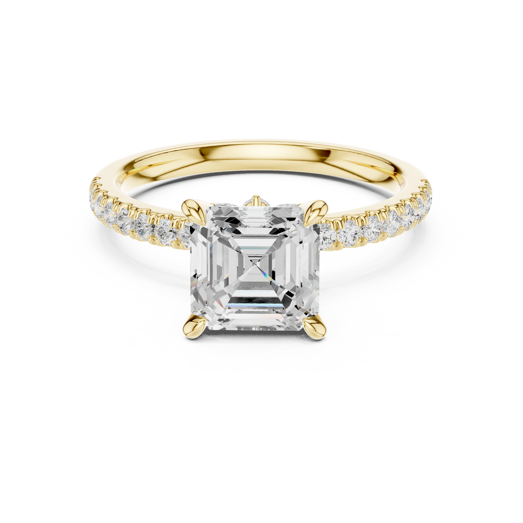 1.42 CT Emerald Cut Diamond Marquise Side Stone Engagement Ring