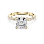 1.42 CT Emerald Cut Diamond Marquise Side Stone Engagement Ring