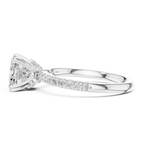 1.27 CT Cushion Cut Diamond Marquise Side Stone Engagement Ring