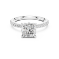 1.27 CT Cushion Cut Diamond Marquise Side Stone Engagement Ring