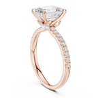 1.31 CT Emerald Cut Diamond Marquise Side Stone Engagement Ring