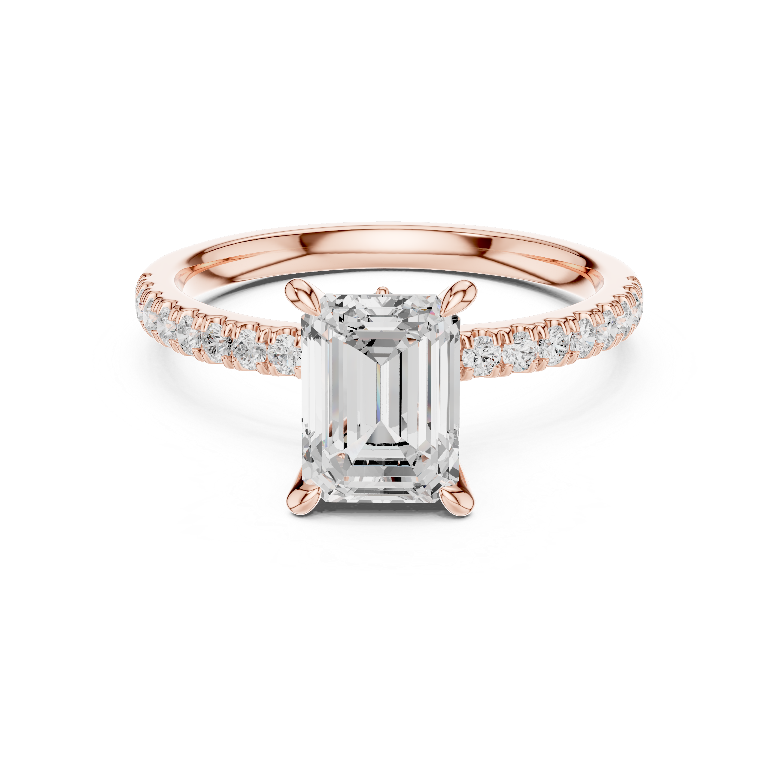 1.31 CT Emerald Cut Diamond Marquise Side Stone Engagement Ring