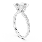1.31 CT Emerald Cut Diamond Marquise Side Stone Engagement Ring