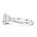 1.31 CT Emerald Cut Diamond Marquise Side Stone Engagement Ring