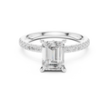 1.31 CT Emerald Cut Diamond Marquise Side Stone Engagement Ring