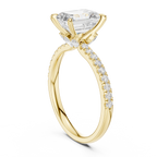 1.31 CT Emerald Cut Diamond Marquise Side Stone Engagement Ring