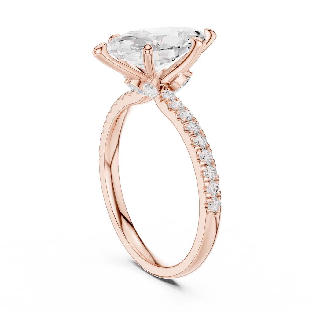 1.50 CT Marquise Cut Diamond Marquise Side Stone Engagement Ring