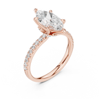 1.50 CT Marquise Cut Diamond Marquise Side Stone Engagement Ring